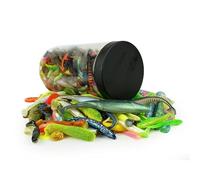 Eurocatch Softbait Super Set - Pot 800g - Assortiment Mixte - Leurres de 5 à 15cm de Long - Shades - Twisters - Grubs - Appâts créatures - Leurres artificiels