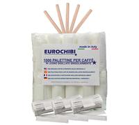 EUROCHIBI® 1000 AGITATEURS À CAFÉ en Bois SCELLÉES Individuellement