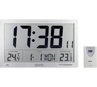 Eurochron EFWU Jumbo 102 radiopiloté(e) Horloge murale 370 mm x 230 mm x 30 mm argent