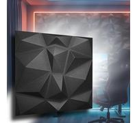 Eurodeco Panneaux 3D 50cm x 50cm polystyrène XPS PSE, panneaux muraux & panneaux de plafond, décors modèle diamant 5m² - 20 pièces