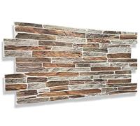 EURODECO | Panneaux muraux Décoratifs 3D 4 m² aspect pierre, 10 pièces, panneaux muraux, revêtement mural, panneaux de plafond, revêtement PVC, carrelage imitation tatouage mural