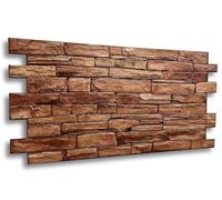 EURODECO | Panneaux muraux Décoratifs 3D 6 m² aspect pierre, 15 pièces, panneaux muraux, revêtement mural, panneaux de plafond, revêtement PVC, carrelage imitation tatouage mural