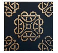 Eurodeco Panneaux muraux et plafond en polystyrène XPS, rétro-vintage, 16 pièces, 4 m², 50 x 50 cm, 3 mm, pour murs et surfaces murales, verre et métal, style vintage, design flocon de neige