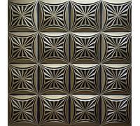 Eurodeco Retro Vintage Panneaux 3D en souple polystyrène XPS PS, panneau de plafond 50x50cm, décors muraux, revêtement, de 2-3 mm d'épaisseur