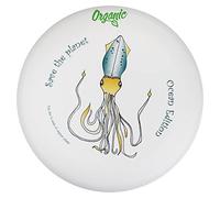 Eurodisc 4.0 Ultimate Frisbee Disque de compétition en plastique bio avec vol stable sur plus de 100 mètres, motif Calamar avec inscription « Save The Planet », Ocean Edition, 175 g