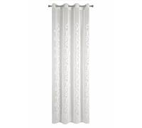 eurof irany Voilage Naomi 140 x 250 Uni, Polyester, Blanc, 250 x 140 x 1 cm