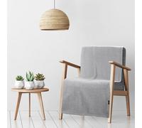 Eurofirany 70x160 Bukla microfibre agneau argenté pour fauteuil couvre-lit