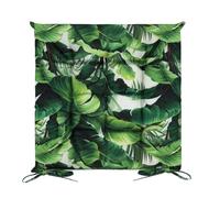 Eurofirany Coussin de chaise d'extérieur imperméable - Pour le jardin, la terrasse - 40 x 40 cm - Vert jungle