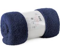 Eurofirany Couverture en microfibre flanelle 170x210 bleu foncé doux Lori D91