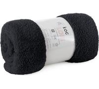 Eurofirany Couverture en microfibre flanelle 200x220 noir doux Lori D91