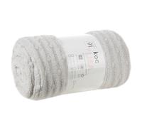 Eurofirany Couvre-lit en microfibre 170x210 argent doux Lisa avec motif rayé gaufré D91