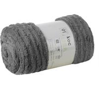 Eurofirany Couvre-lit en microfibre 200x220 acier doux Lisa avec motif rayé gaufré D91