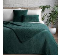 Eurofirany Couvre-lit moelleux NINA, idéal pour la saison d'hiver, vert, 220 x 240 cm