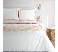 Eurofirany Draps de satin 220x200 printemps 25 fleurs blanches vertes