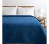 Eurofirany Élégant couvre-lit matelassé Velvet 2 - Bleu - 220 x 240 cm
