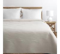 Eurofirany Élégant couvre-lit matelassé Velvet 2 - Crème - 220 x 240 cm