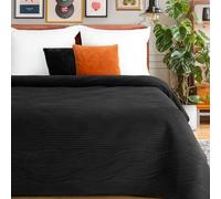 Eurofirany Élégant couvre-lit matelassé Velvet 2 - Noir - 220 x 240 cm