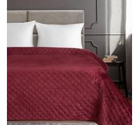 Eurofirany Élégant couvre-lit matelassé VELVET3 rouge foncé 170 x 210 cm