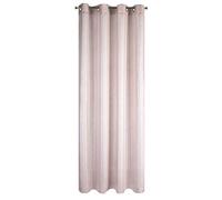 Eurofirany Elicia Rideau Lisse à Paillettes Scintillantes Transparent 8 œillets Rideau Transparent élégant de qualité supérieure Glamour Chambre à Coucher Salon Salon en Polyester Rose 140 x 250 cm