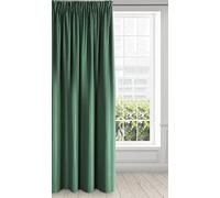 Eurofirany Essme Rideau Brillant à Glissière Lisse Tendance Élégant Chambre Salon Vert Foncé 140x270cm