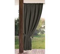 Eurofirany Garden Rideau Extérieur avec Passe Tringle - 1 pc. Rideau Imperméable, Coupe-Vent, Rideau pour Pergola, Cabanon Jardin Exterieur, Gazebo, Terrasse, Pavillon, 155x200 cm, Graphite