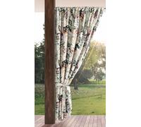 Eurofirany Garden Rideau Extérieur avec Passe Tringle - 1 pc. Rideau Imperméable, Coupe-Vent, Rideau pour Pergola, Cabanon Jardin Exterieur, Gazebo, Terrasse, Pavillon, 155x200 cm, Imprimé Gris