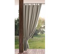 Eurofirany Garden Rideau Extérieur avec Onglet en Haut - 1 pc. Rideau Imperméable, Coupe-Vent, Fermeture Velcro, Rideau pour Pergola, Gazebo, Terrasse, Pavillon, 155x260 cm, Cappuccino