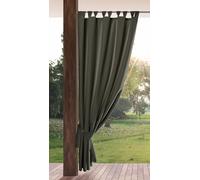 Eurofirany Garden Rideau Extérieur avec Onglet en Haut - 1 pc. Rideau Imperméable, Coupe-Vent, Fermeture Velcro, Rideau pour Pergola, Gazebo, Terrasse, Pavillon, 155x220 cm, Graphite
