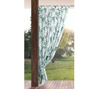 Eurofirany Garden Rideau Extérieur avec Onglet en Haut - 1 pc. Rideau Imperméable, Coupe-Vent, Fermeture Velcro, Rideau pour Pergola, Gazebo, Terrasse, Pavillon, 155x220 cm, Imprimé Vert