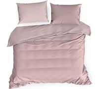 Eurofirany Garniture de lit NOVA3 vieux rose 140x200 cm 2 PIECES : avec 1x taie d'oreiller 70x80 cm
