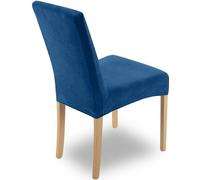 Eurofirany Housse de chaise en velours 35x55x30 bleu foncé imperméable D91
