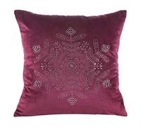 Eurofirany Lot de 2 Housses de Coussin en Velours Velours pour canapé, Coussin de canapé, Coussin de Noël, Pierres de Noël, Flocons de Neige