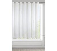 Eurofirany Lucy Rideau en Voile, Rideau Transparent avec Oeillets - 1 unité, Chambre, Salon, Cuisine, 400x150 cm, Blanc