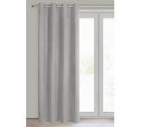 Eurofirany Nita Rideau Occultant en Velours, 100% Opaque et Isolant Thermique, Rideau à Œillets pour Chambre et Salon, 140x250 cm - Gris