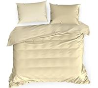 Eurofirany Parure de lit NOVA3 beige 140x200 cm 2 PIECES : avec 1x taie d'oreiller 70x80 cm