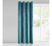 Eurofirany Pierre Velours avec Oeillets-1 pièce Occultant Thermiques, Rideau Opaque pour Chambre Salon Salle à Manger, Densité 215 g/m², Dentelle, Turquoise, 140x250 cm