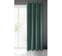 Eurofirany Pierre Velours avec Oeillets-1 pièce Occultant Thermiques, Rideau Opaque pour Chambre Salon Salle à Manger, Densité 215 g, Turquoise Foncé, 140x250 cm