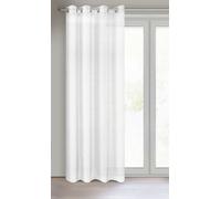 Eurofirany Gardine Ösenschal Rebecca, weiß, 135x250 Rideau, Polyester, Blanc, 0,02 x 135 x 250 cm