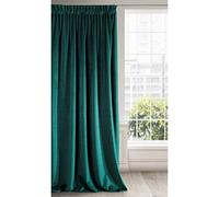 Eurofirany Ria Rideau en Velours Doux-1 pièce élégant de qualité supérieure pour Chambre à Coucher, Salon, Velvet, Daim, Turquoise Foncé, 140 x 270cm