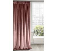 Eurofirany Ria Rideau en Velours Doux-1 pièce élégant de qualité supérieure pour Chambre à Coucher, Salon, Velvet, Daim, Rose Foncé, 140 x 270cm