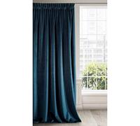 Eurofirany Ria Rideau en Velours Doux-1 pièce élégant de qualité supérieure pour Chambre à Coucher, Salon, Velvet, Tissu, Bleu Marine, 140 x 270cm