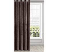 Eurofirany RIA Rideau en Velours Doux avec Oeillets - 1 pièce élégant de qualité supérieure pour Chambre à Coucher, Salon, Velvet, 140x250cm, Marron