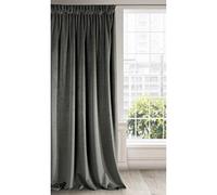 Eurofirany Ria Rideau en Velours Doux-1 pièce élégant de qualité supérieure pour Chambre à Coucher, Salon, Velvet, Tissu, Graphite, 140 x 270cm