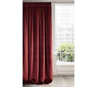 Eurofirany Ria Rideau en Velours Doux-1 pièce élégant de qualité supérieure pour Chambre à Coucher, Salon, Velvet, Daim, Bordeaux Foncé, 140 x 270cm