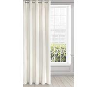 Eurofirany Ria Rideau en Velours Doux avec Oeillets-1 pièce élégant de qualité supérieure pour Chambre à Coucher, Salon, Velvet, Ivoire, 140 x 250cm