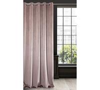 Eurofirany Ria Rideau en Velours Doux avec Oeillets-1 pièce élégant de qualité supérieure pour Chambre à Coucher, Salon, Velvet, Polyester, Poudre, 140 x 250cm