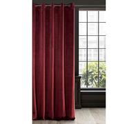 Eurofirany Ria Rideau en Velours Doux avec Oeillets-1 pièce élégant de qualité supérieure pour Chambre à Coucher, Salon, Velvet, Daim, Bordeaux Foncé, 140 x 250cm