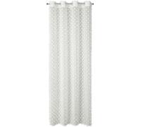 EUROFIRANY | Rideau - 135 x 250 cm - rideaux couleur crème - avec pompons