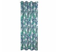 Eurofirany Rideau 140x250 Feuilles de palmiers vert turquoise prêt sur œillets