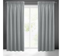 Eurofirany Rideau 140x270 Sibel velours argenté prêt à poser Pierre Cardin